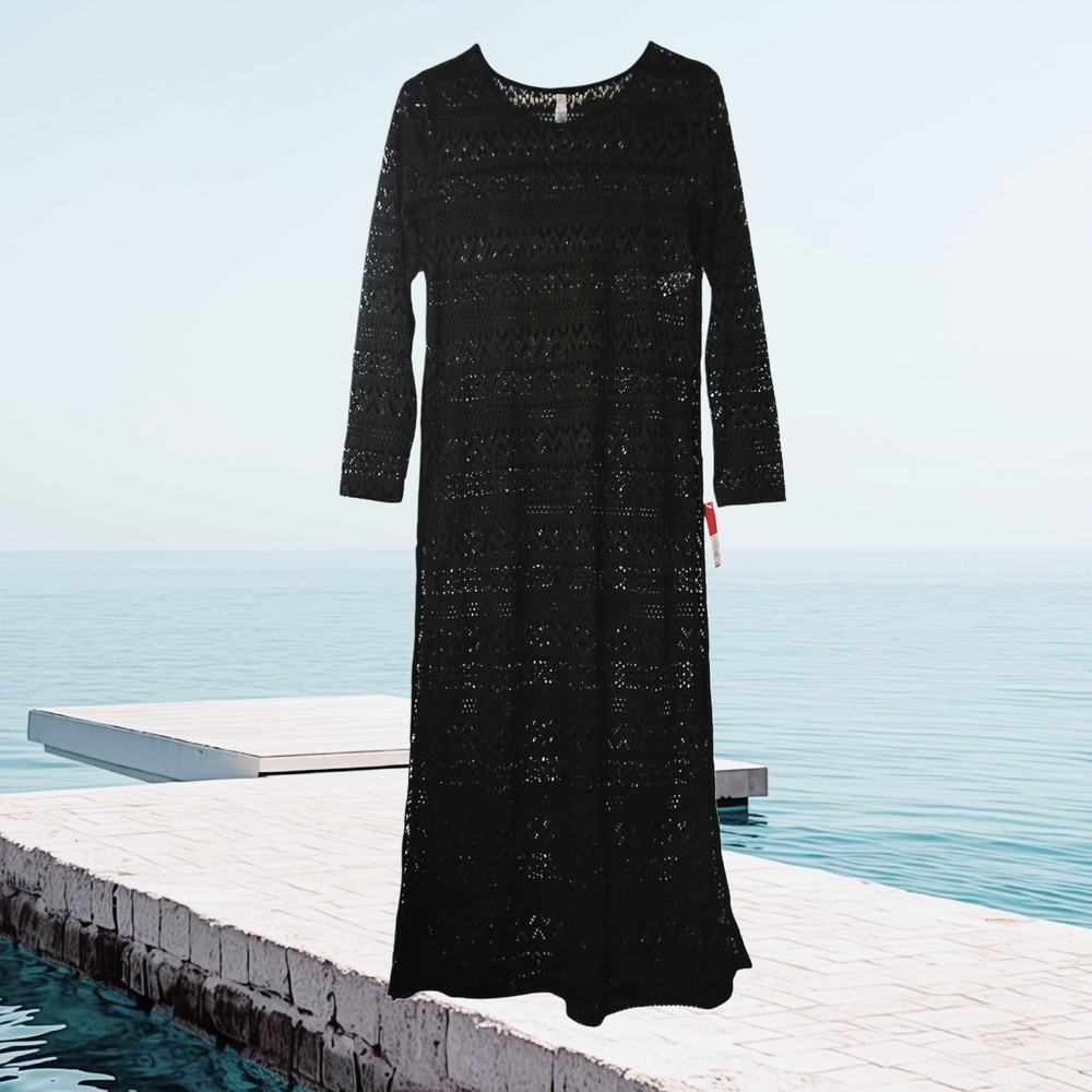 ⭐️NWT⭐️ Black Layer Dress Or Swimsuit Cover-up